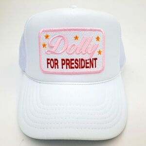 Dolly For President Embroidered patch Foam Trucker Mesh Snapback Cap Hat